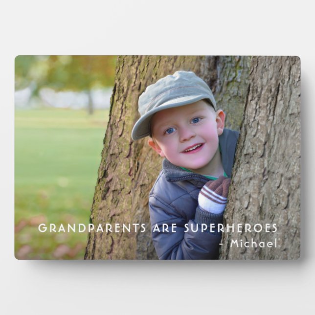 Grand-parents Photo Tabletop Plaque avec Easel (Devant)