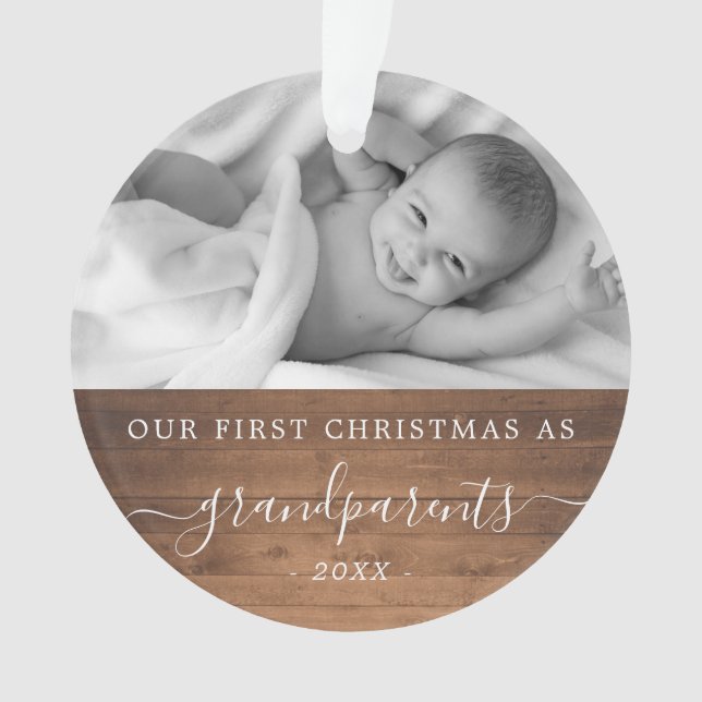 Grand-parents pour la première fois Noël Bois phot (devant)