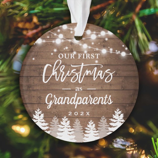 Grand-parents Premiers pins de Noël Photo (Créateur téléchargé)