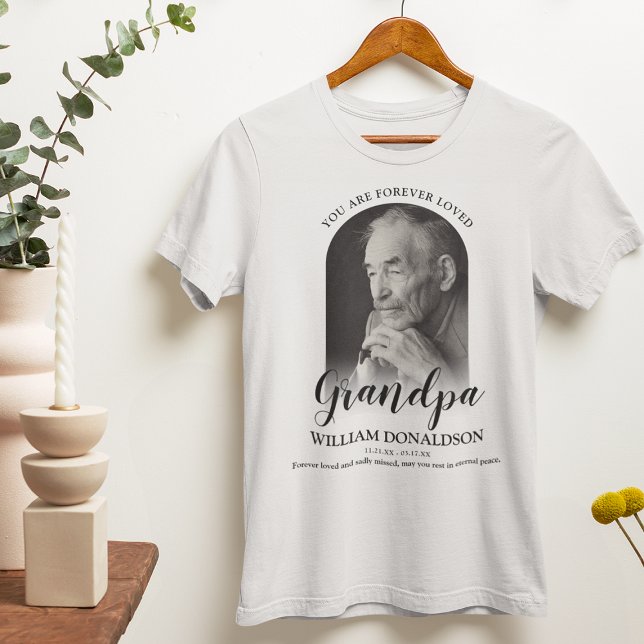 Grand-père adoré | Photo Mémorial T-Shirt (Créateur téléchargé)