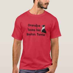 Grand-père adore son T-shirt Boston Terrier