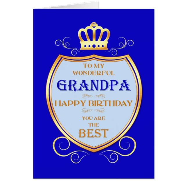 Grand-père Anniversaire avec Bouclier (Devant)