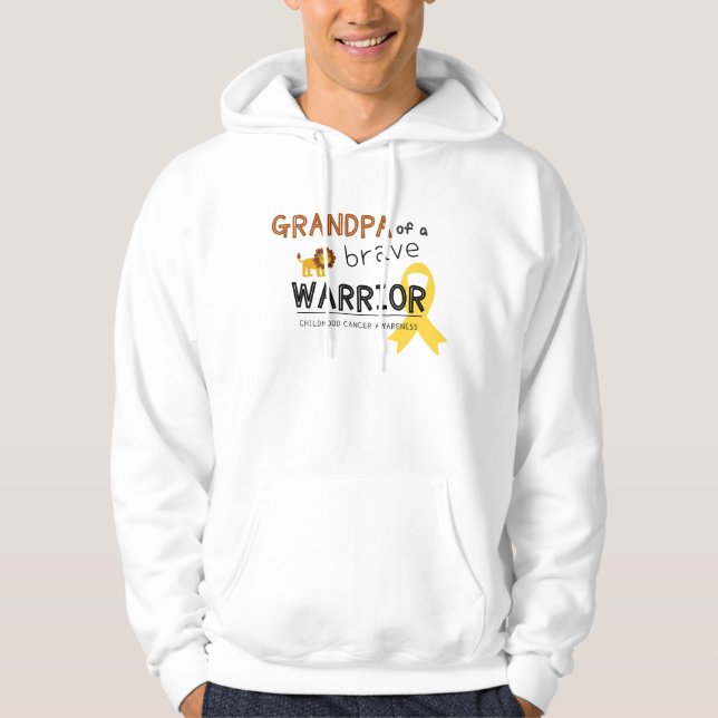 grand-père brave guerrier cancer sweat - shirt à c (Devant)