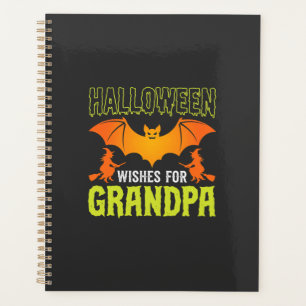 Grand-père de Halloween Chauve-souris Sorcière Vœu