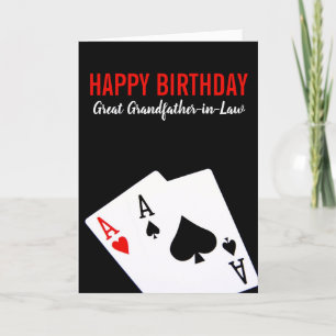 Grand-père en droit Poker carte d'anniversaire
