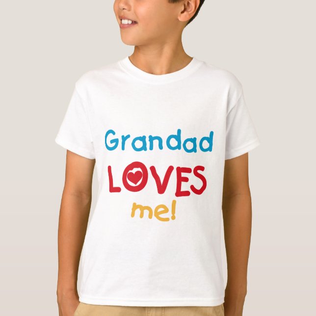 Grand-père m'aime T-shirts et cadeaux (Devant)