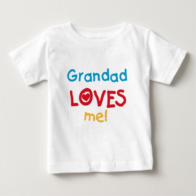 Grand-père m'aime T-shirts et cadeaux (Devant)