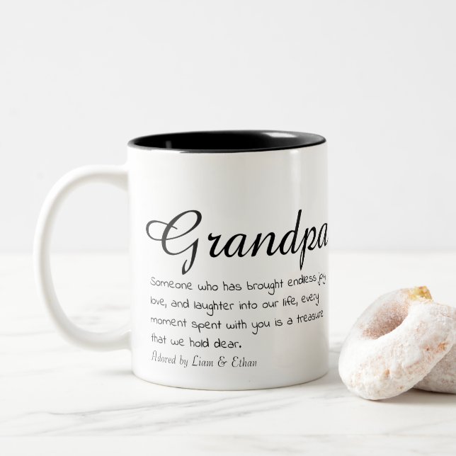 Grand-père Mug - Aimez-vous à la Lune et retour (Avec donut)