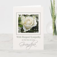 Grand-père perte Rose carte de sympathie