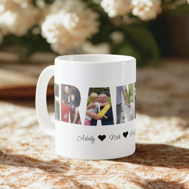 Grand-père Photo Collage Mug avec 7 photos (Créateur téléchargé)