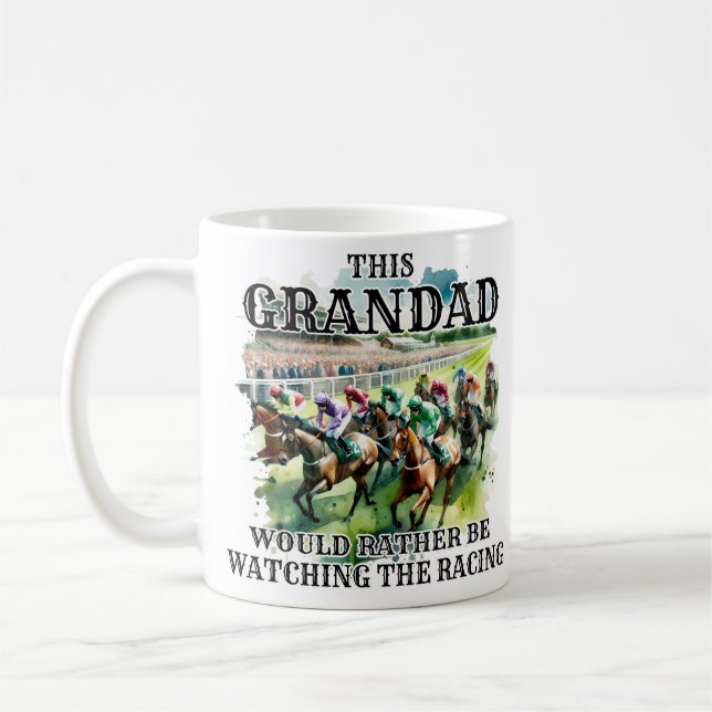Grand-Père Préférerait Observer Horse Racing Mug (Gauche)