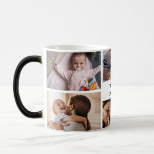 Grand-père We Love You Photo Collage Magic Mug