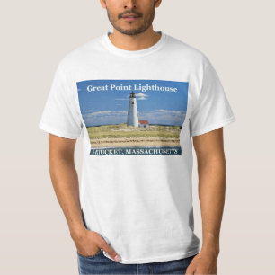 Grand phare de point, T-shirt de Nantucket mA