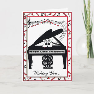 Grand Piano carte d'anniversaire