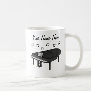 Grand Piano Custom Mug Pianiste musicien Cadeau