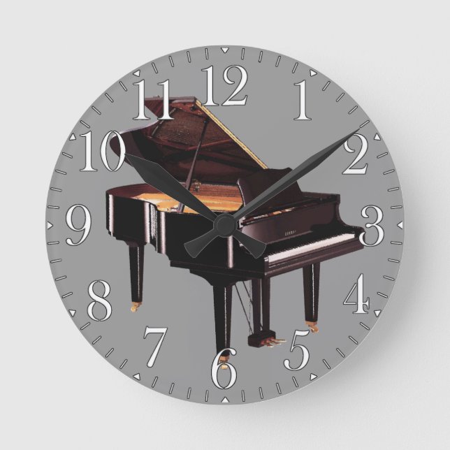 Grand Piano Music Horloge murale de l'amoureux (Recto)