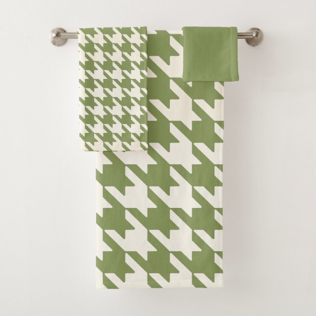 Grand pied de Motif Sage vert et blanc (En situation)