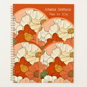 Grand planificateur Floral Orange Groove