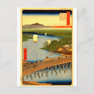 Grand pont sur la carte postale Senju