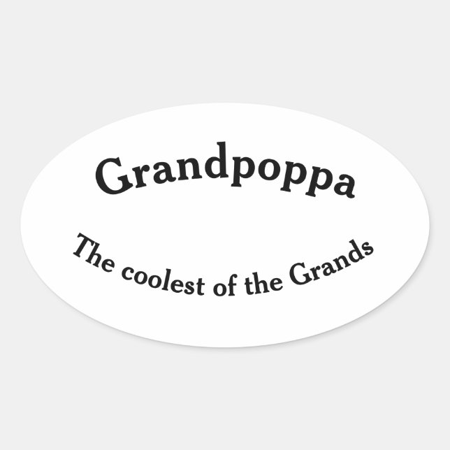 Grand-poppa est le plus cool des Grands stickers (Devant)
