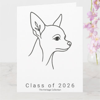 Grand portrait de Chihuahua carte de fin d'études 