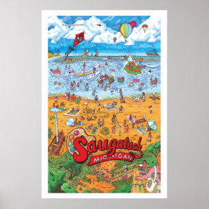Grand poster de Saugatuck (Jour)