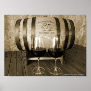 Grand Poster de vin de Mammas Barrel!