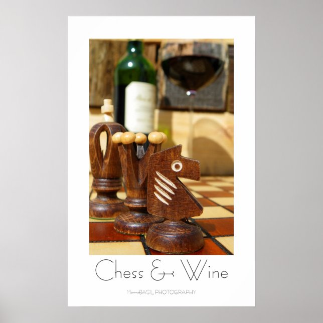 Grand Poster d'échecs et de vins ! (Devant)