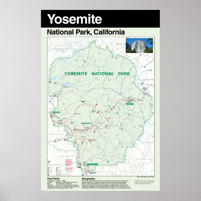 Grand poster du parc national Yosemite (Devant)