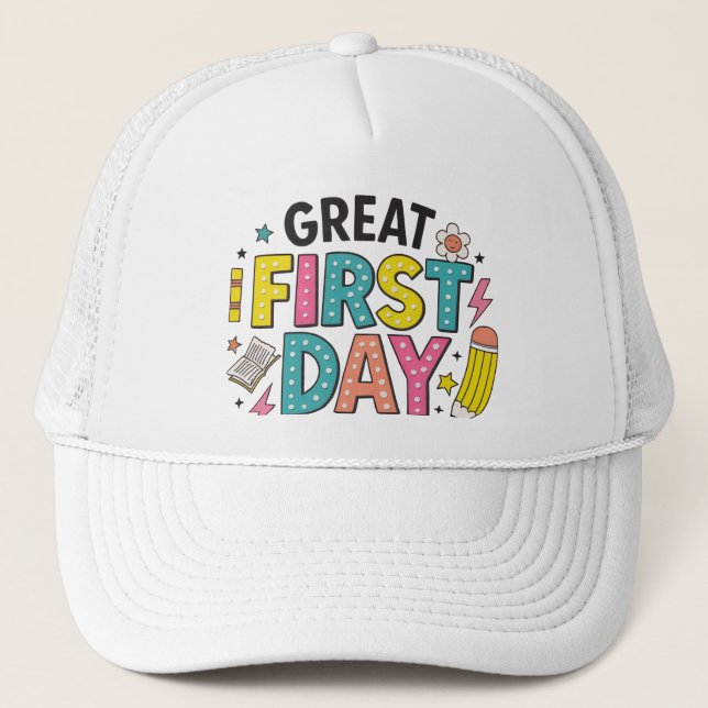 Grand premier jour Casquette scolaire - (Devant)