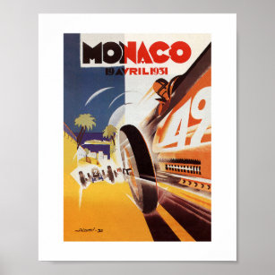 Grand Prix d'Art Poster de Monaco 1931
