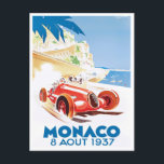 Grand Prix vintage de Monaco 1937 Carte postale<br><div class="desc">Grand Prix vintage de Monaco 1937 Carte postale</div>