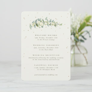 Grand Programme de Mariage Crème et Eucalyptus ave