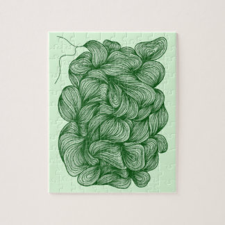 Grand Puzzle de cheveux verts