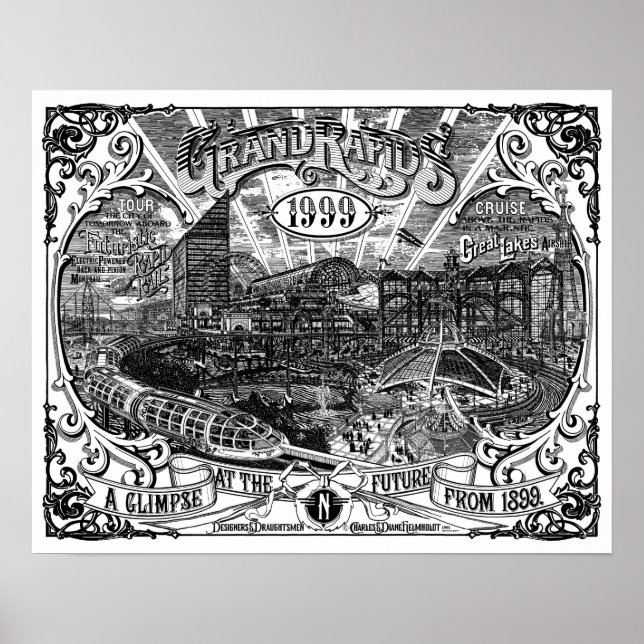 Grand Rapids 1999 20 X 16 Poster Print of Artwork (Devant)