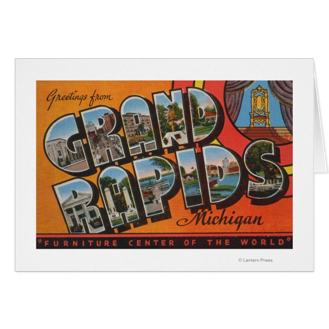 Grand Rapids, Michigan - Scènes de grandes lettres (Devant horizontal)
