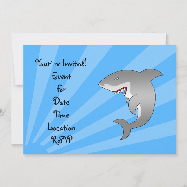 Grand requin blanc sur invitation au coucher du so (Devant)