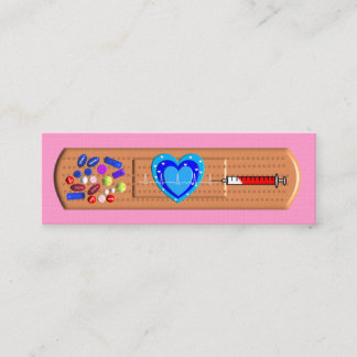 Grand rose Bandaid de cartes de visite Médicale