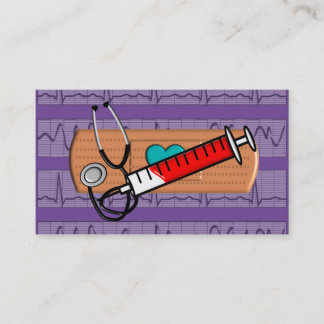 Grand rose Bandaid IV de cartes de visite Médicale