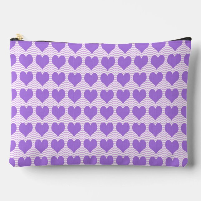 Grand Sac Accessoire Cœurs Violets (Recto)