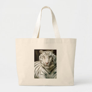 Grand sac blanc de plage de tigre