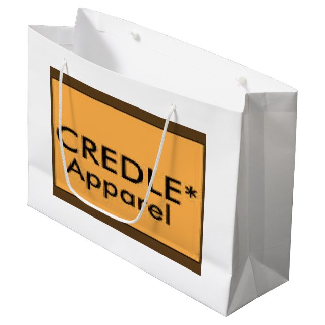 Grand sac brillant de cadeau de Credle (Devant Angle)