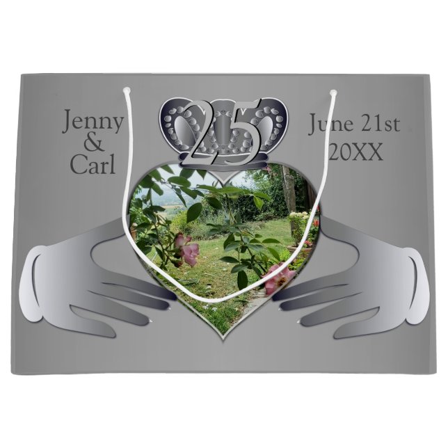 Grand Sac Cadeau 10e, 11e, 20e, 25, Anniversaire de la photo    Cla