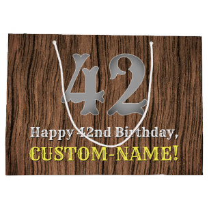 Grand Sac Cadeau 42e Anniversaire : Regard inspiré de Western Count