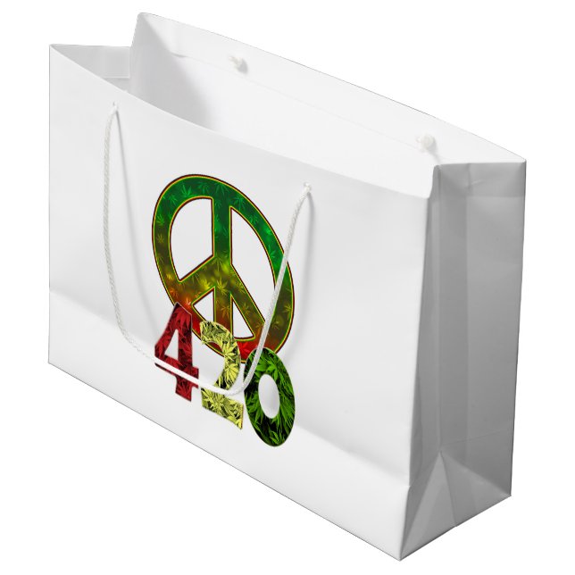 Grand Sac Cadeau 4 20 Paix (Devant Angle)