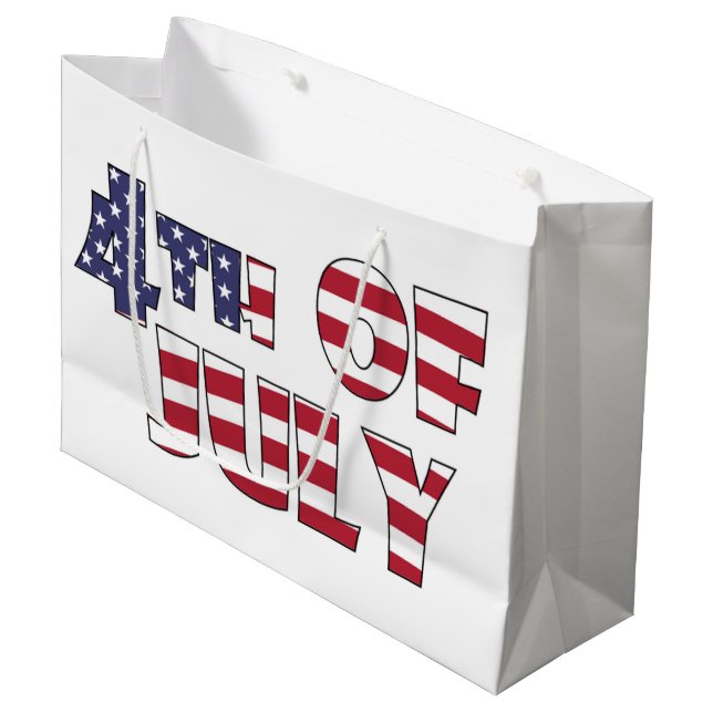 Grand Sac Cadeau 4 juillet (Devant Angle)