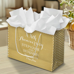 Grand Sac Cadeau 50e ou autre anniversaire de Mariage Personnalisé