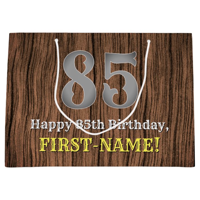 Grand Sac Cadeau 85e anniversaire : Pays inspiré par l'Ouest Look,  (Devant)