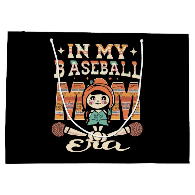 Grand Sac Cadeau À l'ère de ma mère de baseball (Dos)