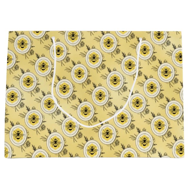Grand Sac Cadeau Abeille (Devant)
